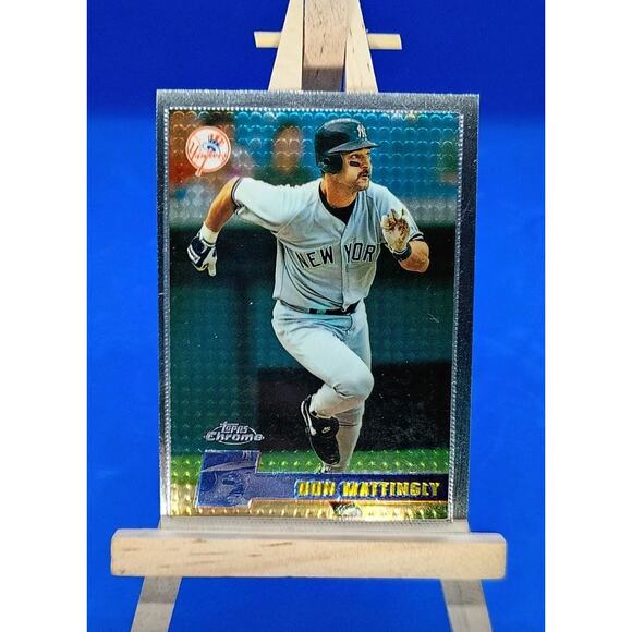 1996 1st FIRST Topps Chrome #56 Don Mattingly NY Yankees ICONIC SET - Picture 3 of 8